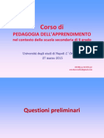 PP 1 - Presentazione Del Corso-Orientamento Iniziale e Disposizioni Personali