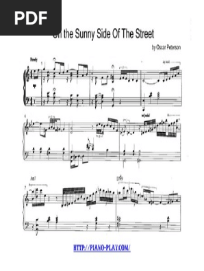 On The Sunny Side Of The Street By Oscar Peterson Transcription Pdf