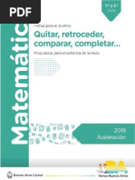 MATEMÁTICA QUITAR, RETROCEDER, COMPARAR, COMPLETAR... Propuestas para La Enseñanza de La Resta Fichas para El Alumno. Programa de Aceleración