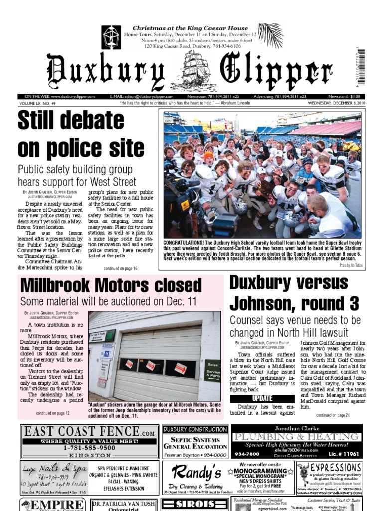 Duxbury Clipper 2010_08_12 Business Leisure