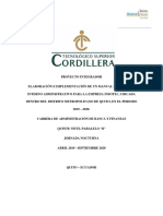 Proyecto Integrador Manual de Control Interno 5° B - Nocturna