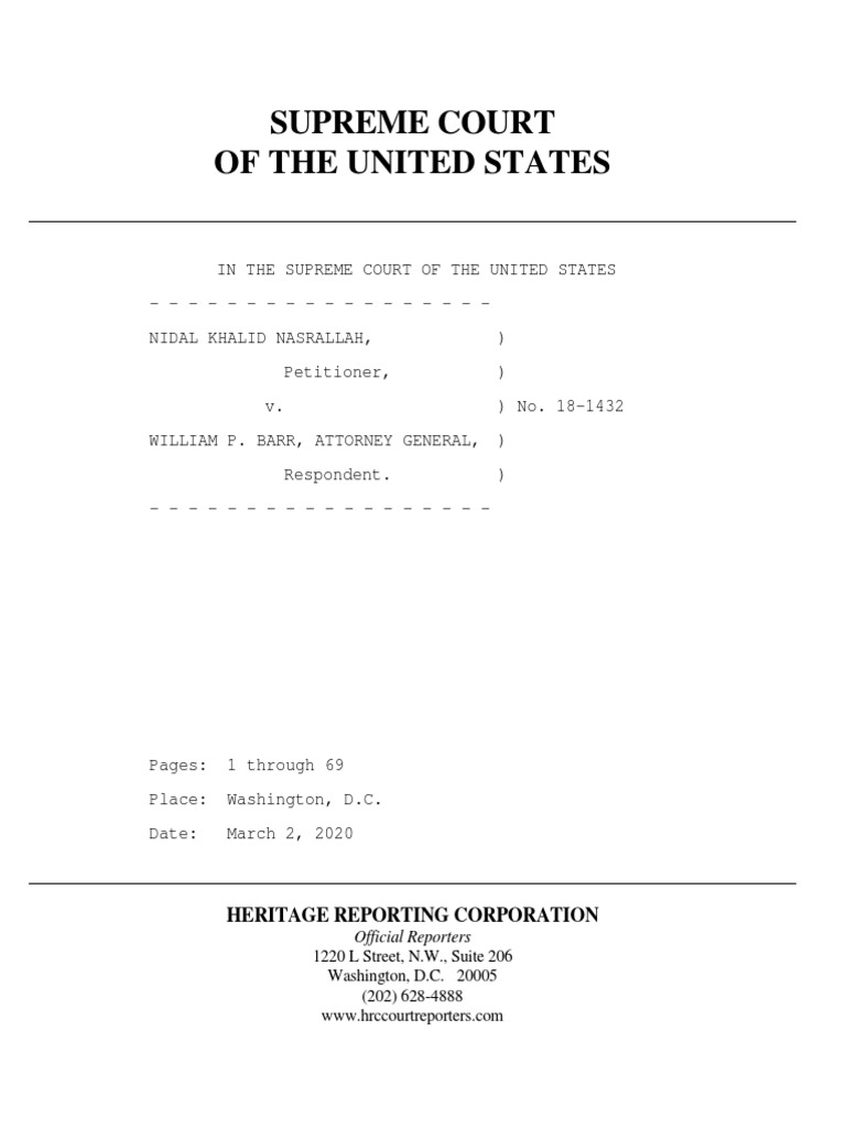 SCOTUS Oral Argument Transcript | PDF | Judge | Supreme Court Of The ...