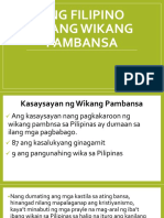 Ang Filipino Bilang Wikang Pambansa