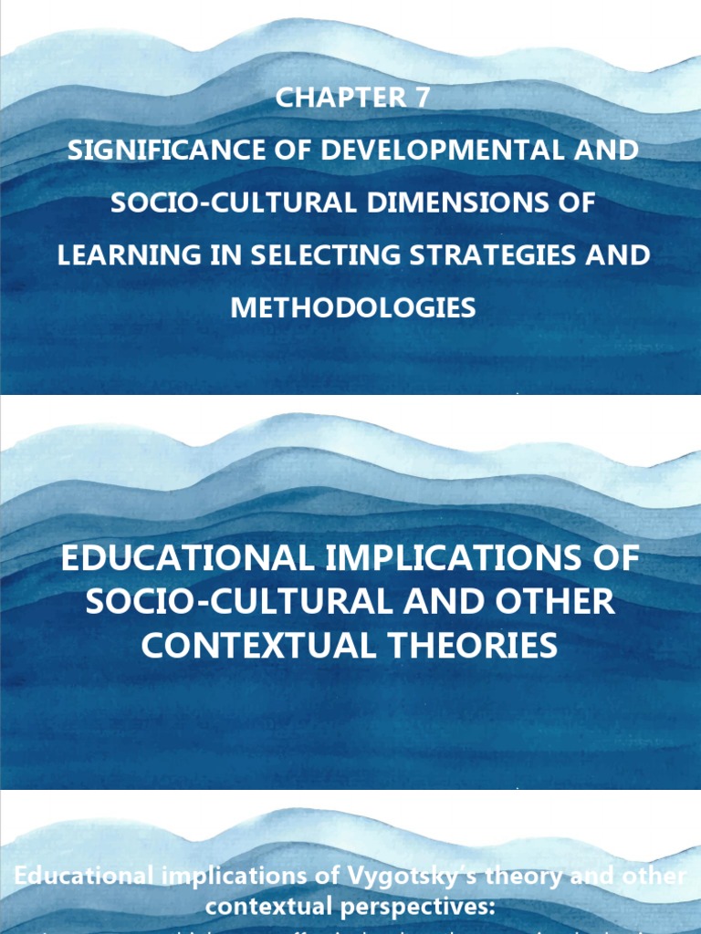 Socio-Cultural Dimensions in Learning | PDF | Learning | Neuropsychology
