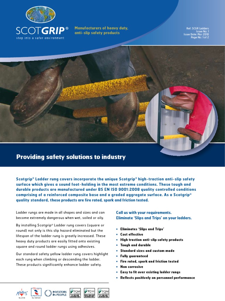Scotgrip® Anti-Slip Ladder Rung Covers | PDF | Ladder | Stairs