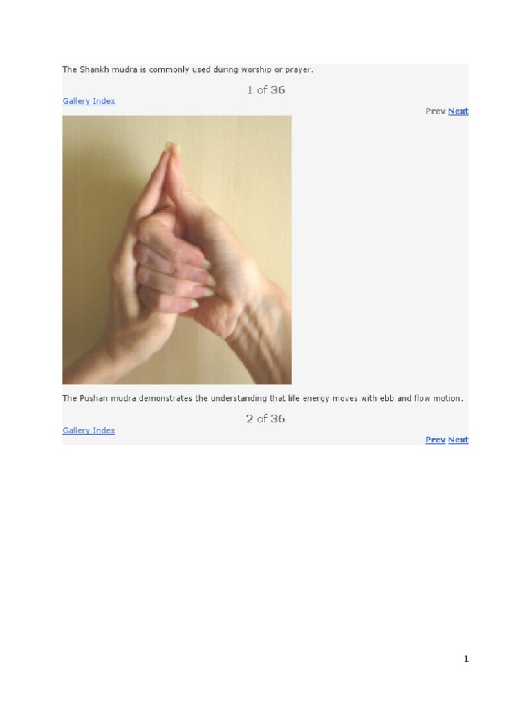 Gallery Index: The Shankh Mudra Is Commonly Used During Worship or ...