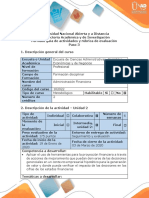 Guía de actividades y rúbrica de evaluación - Paso 3 - Evaluación financiera