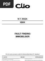 Fault Finding Immobiliser: N.T. 3532A Xb0X