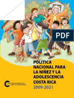 Política Nacional para La Niñez y La Adolescencia 2009-2021
