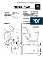JBL Control 5/WH Technical Manual Specs