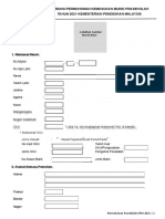 Borang Permohonan Manual Kemasukan 2021