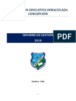 Informe de Gestión Institución Educativa Inmaculada Concepción 2018