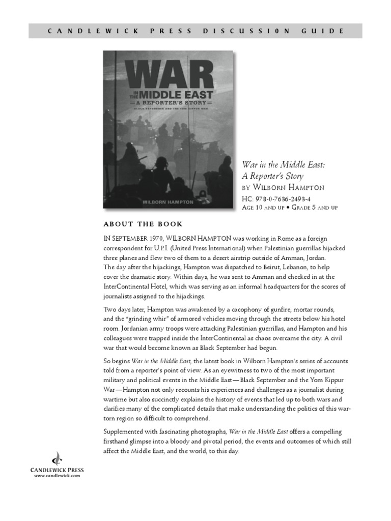 Discussion Guide for War in the Middle East | PDF | Palestine ...