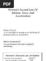 Newton's Second Law of Motion - Force and Acceleration