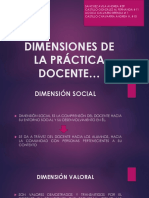 DIMENSIONES DE LA PRÁCTICA DOCENTE