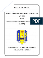 Program Kerja Ujian Nasional Berbasis Komputer (Unbk) Dan Ujian Sekolah Berstandar Nasional (Usbn) SMP Negeri 2 Purwadadi Tahun Pelajaran 2017 - 2018 1