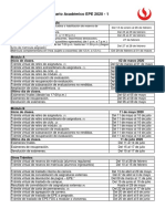 Calendario Academico Epe 2020 1 PDF