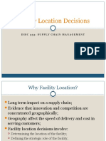 Facility Location Decisions: Disc 333: Supply Chain Management
