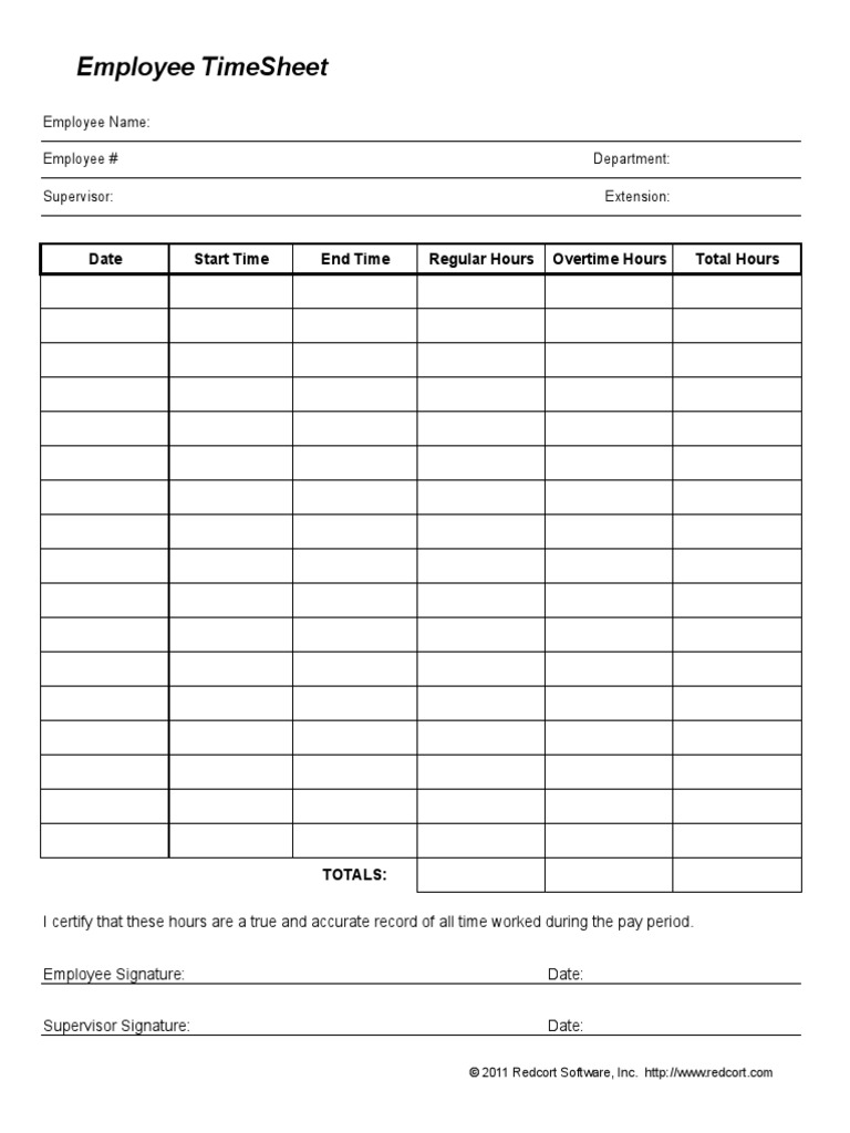 Employee Timesheet