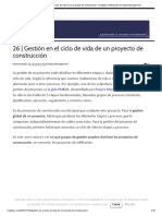 Gestión en El Ciclo de Vida de Un Proyecto de Construcción - Ecallejón - Edificación & Project Management
