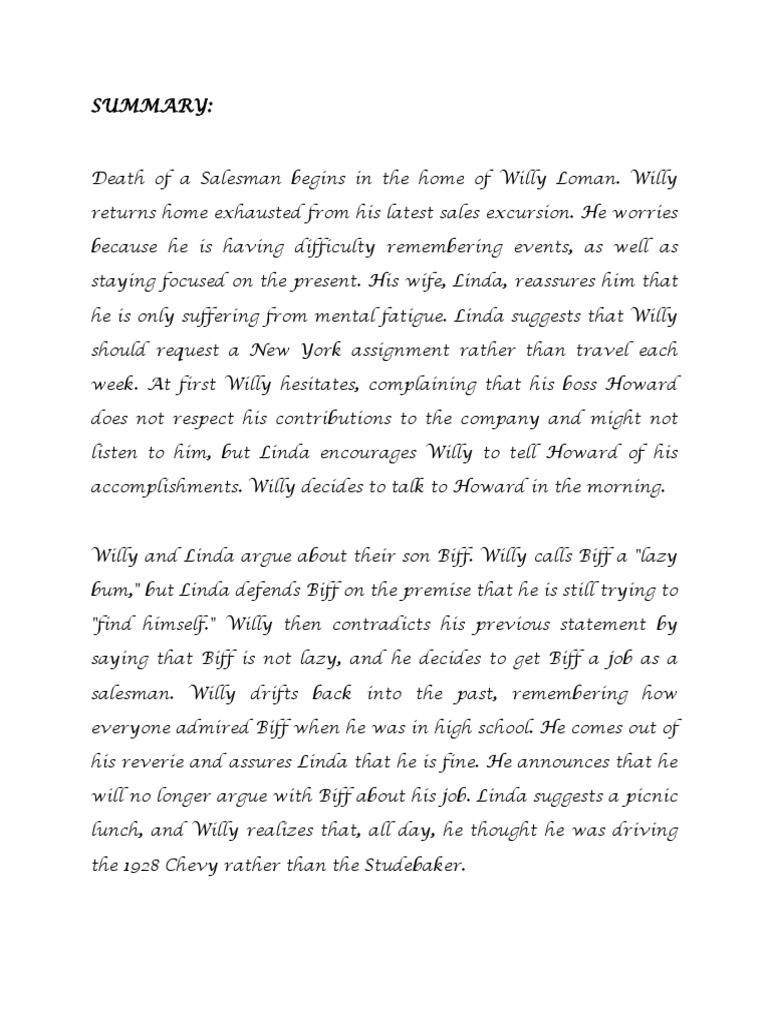 Death of A Salesman | PDF