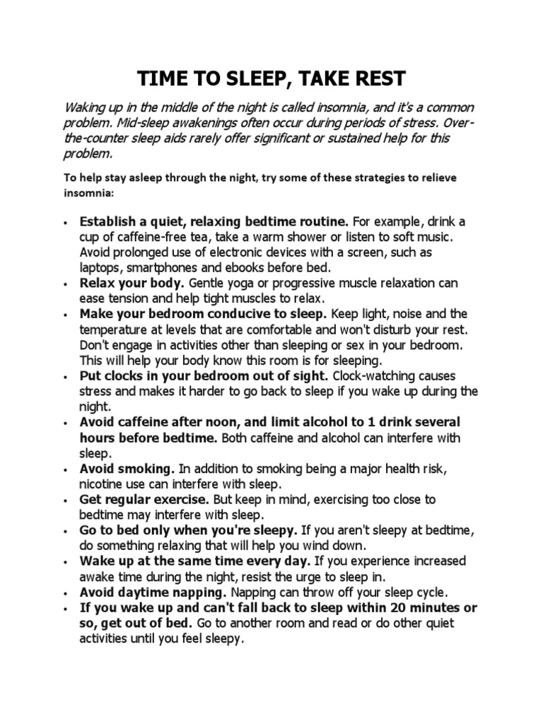 Importance of Sleep PDF Insomnia Sleep