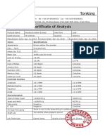 Hoodia Gordonii Extract Certificate of Analysis