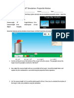 PhET Projectile Motion WS