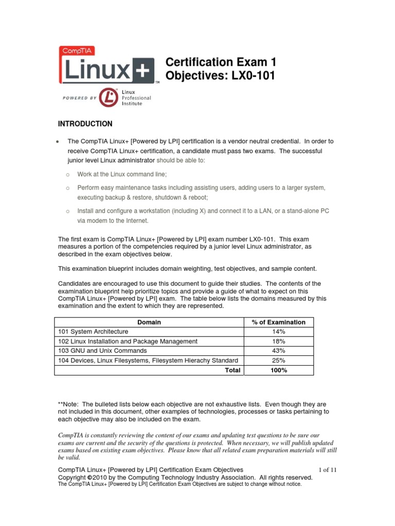 CompTIA Linux Powered by LPI LX0 101 | PDF