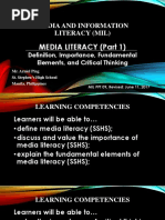 Lesson 4 Part 1 MEDIA LITERACY (Part 1)