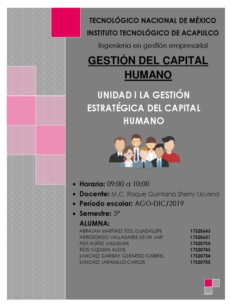 Unidad I La Gestión Estratégica Del Capital Humano Trabajo en Equipo No