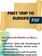 Jose Rizal's First Trip to Europe and Studies Abroad