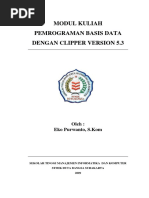 MODUL KULIAH PEMROGRAMAN BASIS DATA DENGAN CLIPPER VERSION 5.3. Oleh - Eko Purwanto, S.Kom PDF