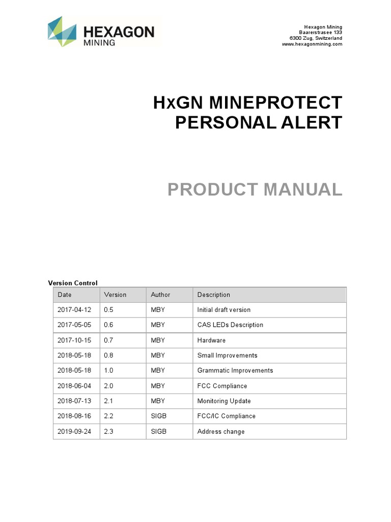 MineProtect Personal Alert System Guide | PDF | Battery Charger | Light ...
