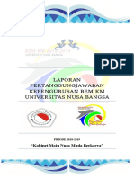 LAPORAN Pertanggungjawaban Kepengurusan BEM KMuniversitas Nusa Bangsa