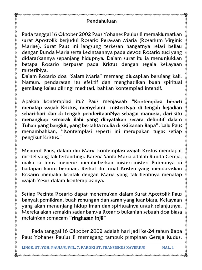 Doa Tahun Berhikmat – GEREJA KATOLIK KELUARGA KUDUS