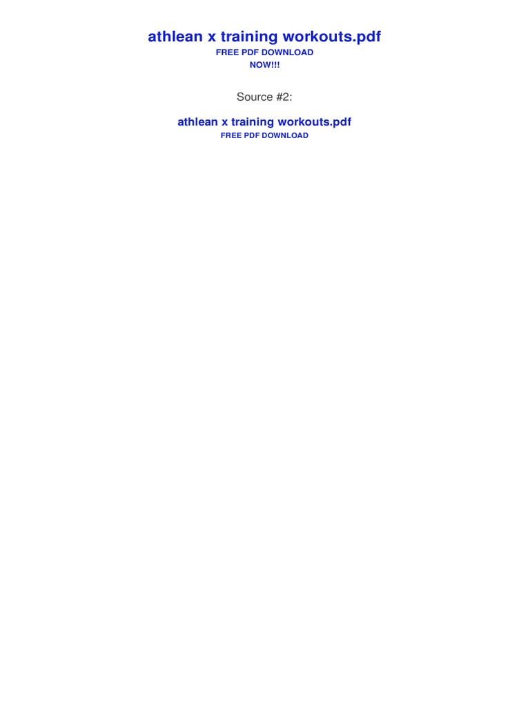 athlean x training workouts pdf