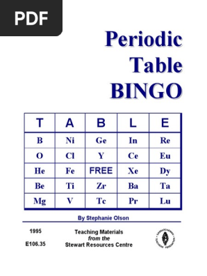 bingo card-periodic