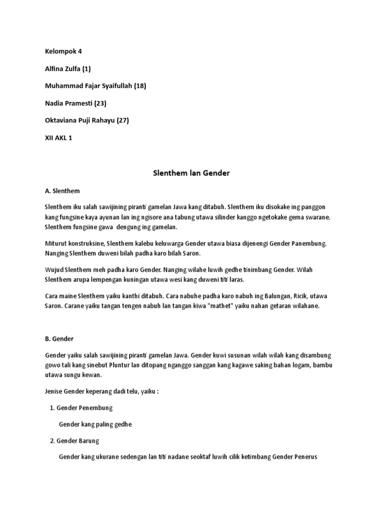 Slenthem Gender Pdf