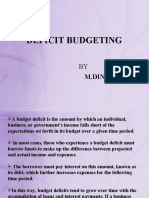 Deficit Budgeting Explained