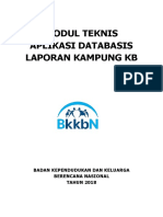 Modul Teknis Aplikasi Databasis Laporan Kampung KB