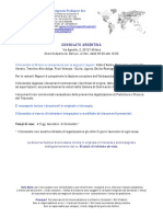 ARGENTINA Istruzioni Per Legalizzazioni Documenti