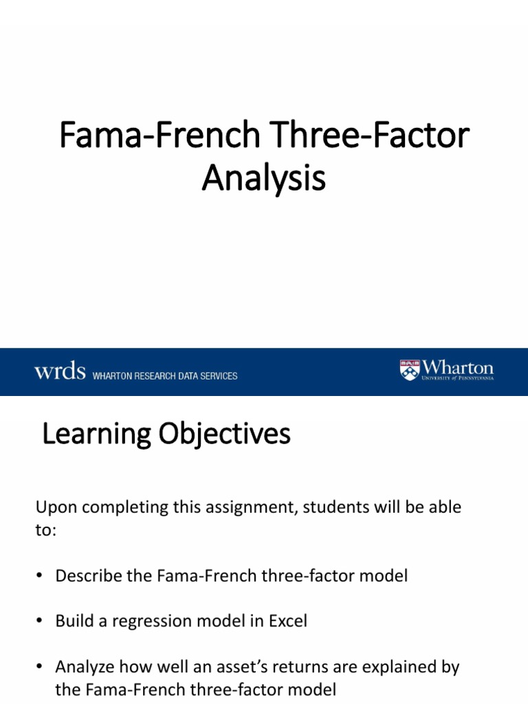 Fama-French Three-Factor Model Analysis | PDF | Computers
