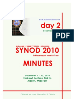Synod 2010 Minutes - Day 2 (December 9. 2010)