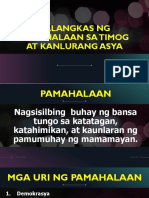 Balangkas NG Pamahalaan Sa Timog at Kanlurang Asya