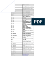 Excel L Shorcut Keys