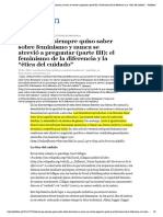 Todo Lo Que Siempre Quiso Saber Sobre Feminismo y Nunca Se Atrevió A Preguntar (Parte III) - El Feminismo de La Diferencia y La "Ética Del Cuidado" Politikon