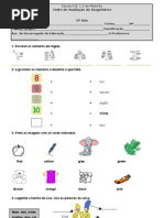 Ficha diagnóstico Inglês 5ºano 2010