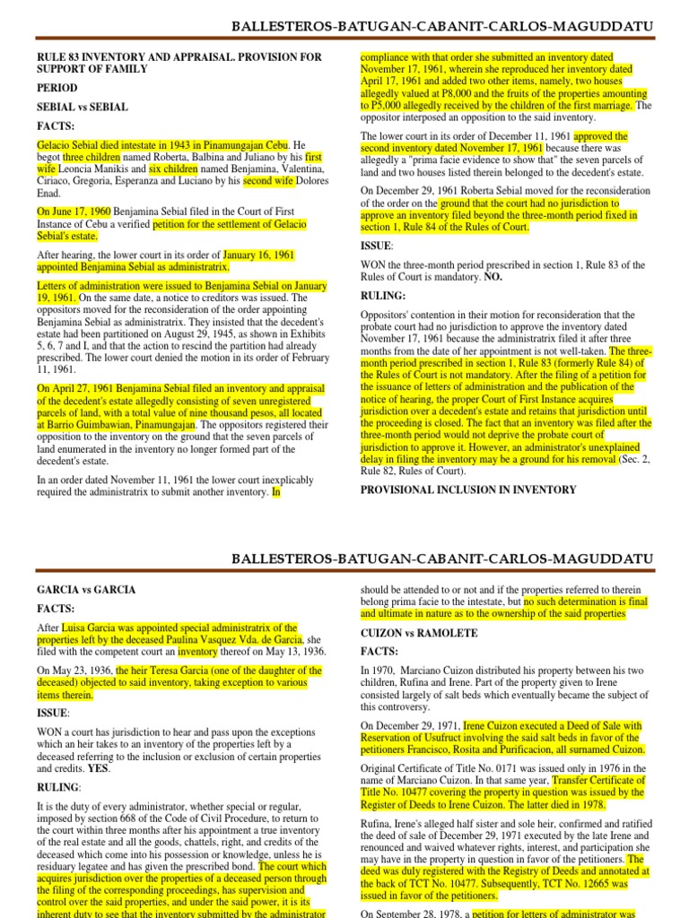 Rule 83-85 Digest | PDF | Law
