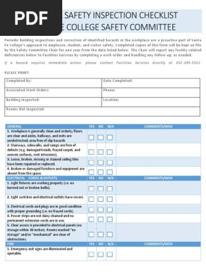 Building Inspection Checklist Pdf